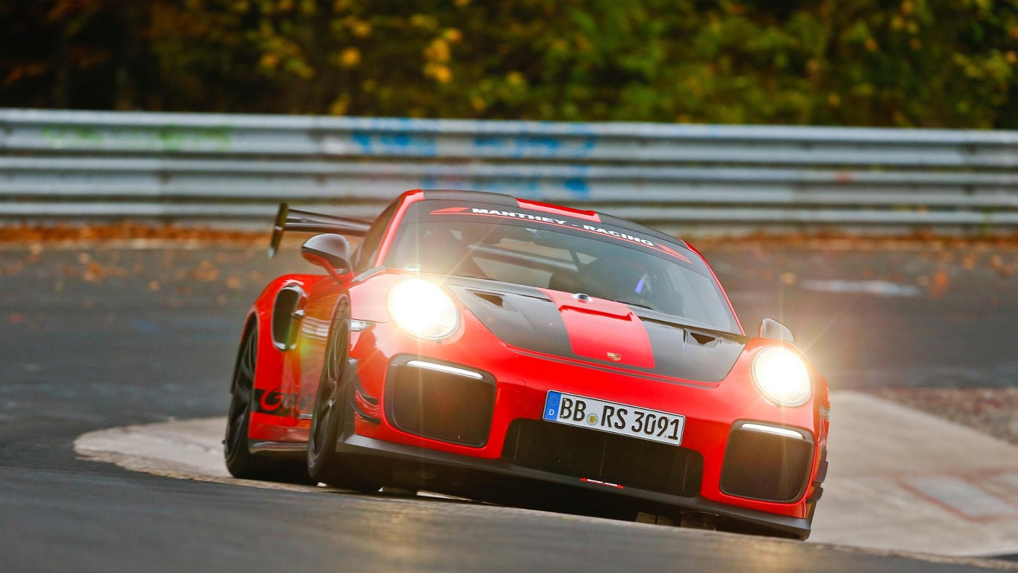 This Modified Porsche 911 GT2 RS Is Now The Fastest Road-Legal Car Around the Nurburgring