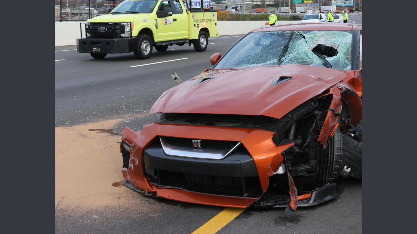Nissan GT-R Driver Killed by Concrete That Was Allegedly Thrown off Bridge