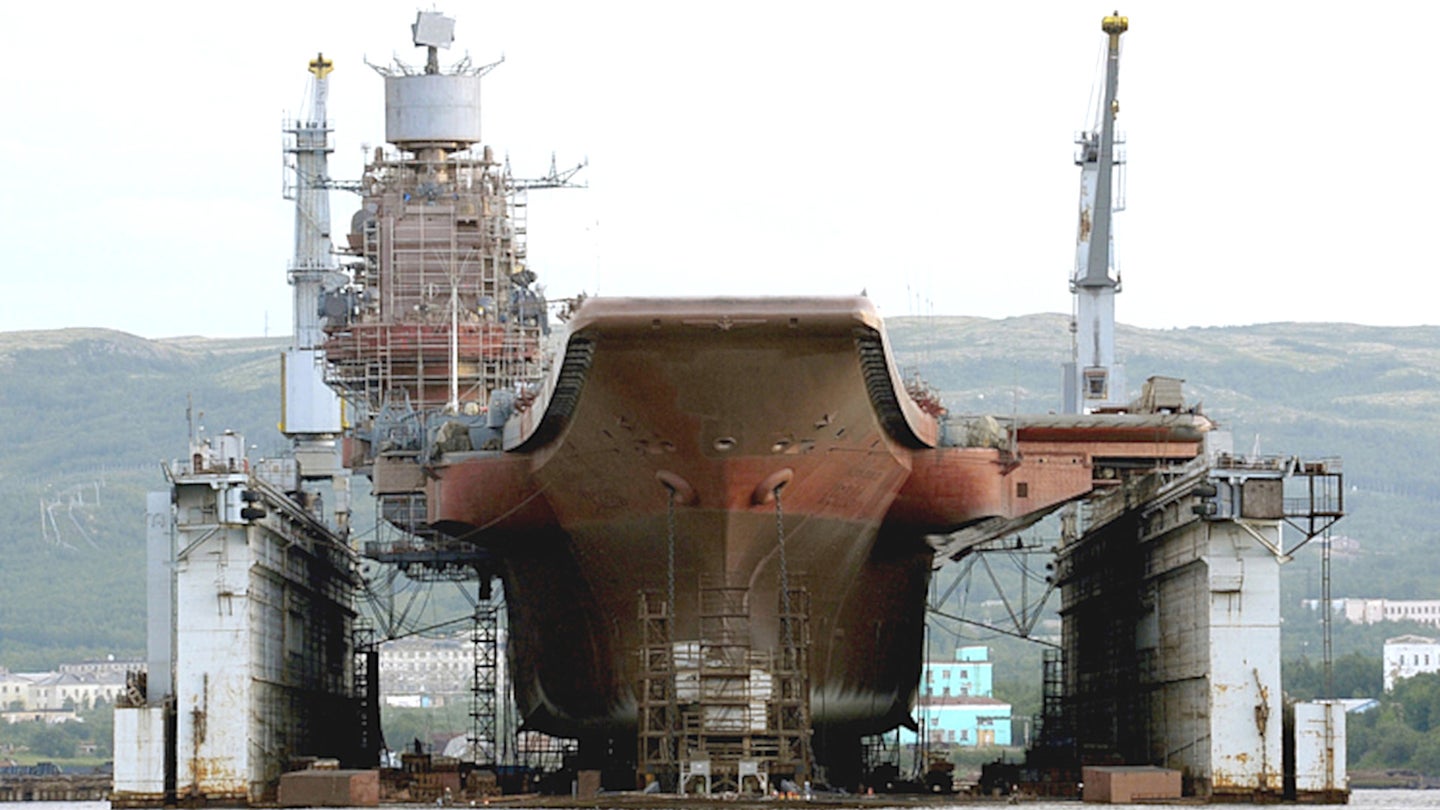 Russia Admits It Doesn&#8217;t Have Any Dry Docks That Can Fit Its Lone Carrier After Accident