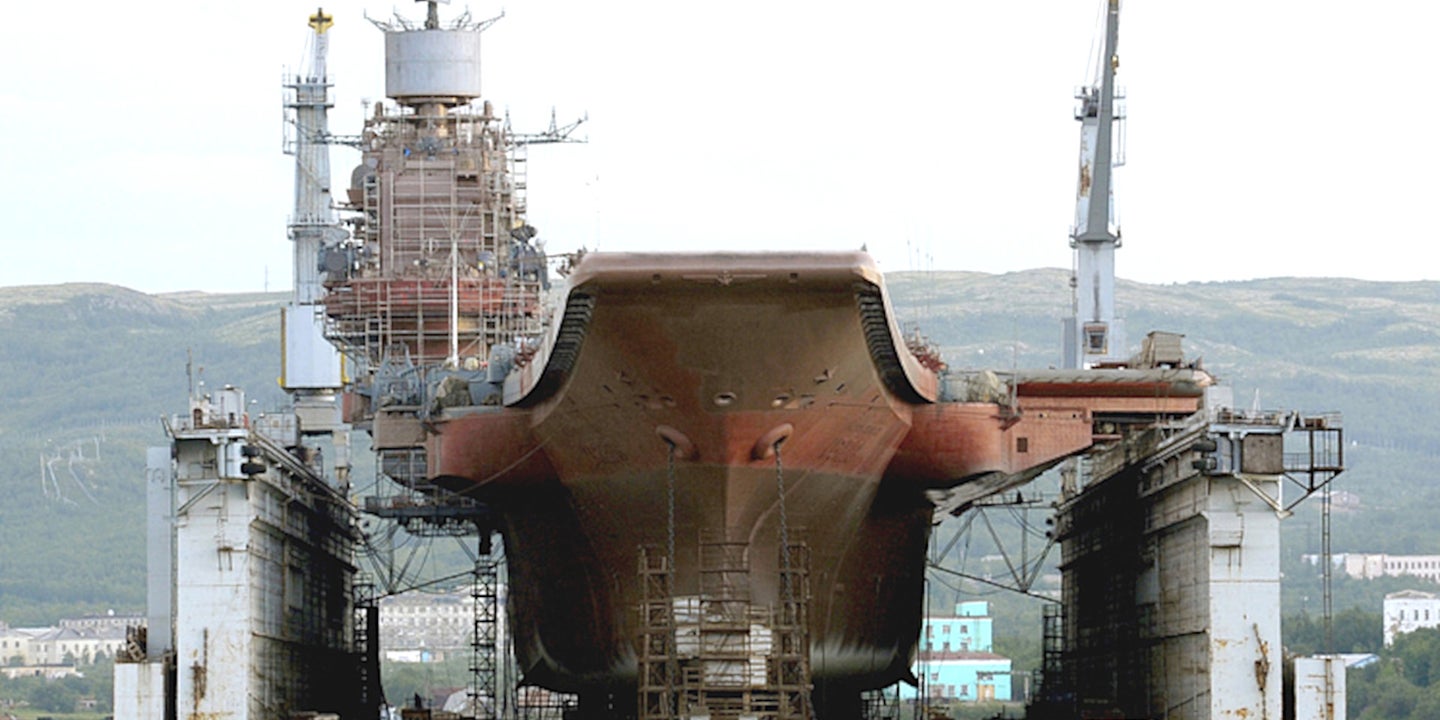 Russia Admits It Doesn&#8217;t Have Any Dry Docks That Can Fit Its Lone Carrier After Accident