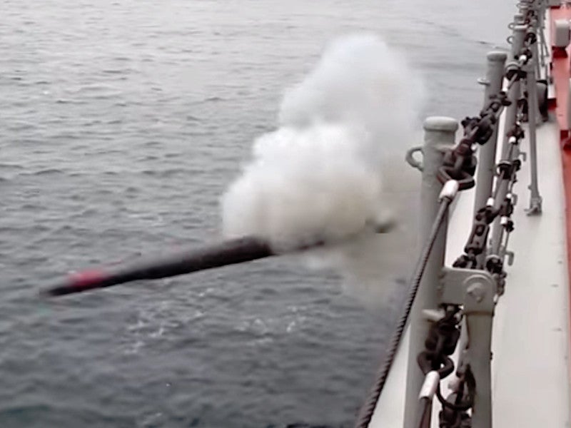Russian Cruiser Fires Odd Torpedo Tube-Launched Anti-Sub Missile During Arctic Exercise