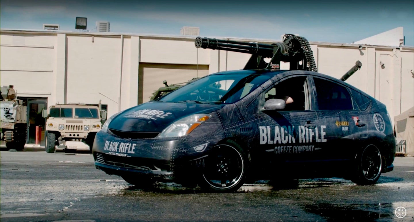 Some Mad Genius Just Attached an M61 Vulcan Rotary Cannon to a Toyota Prius