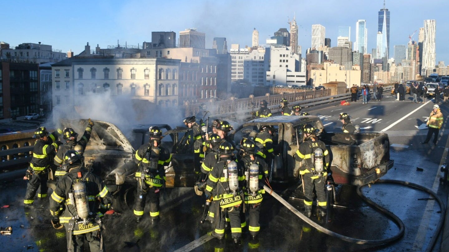 Fiery Multiple-Car Crash on Brooklyn Bridge Leaves 1 Dead and 5 Others Injured