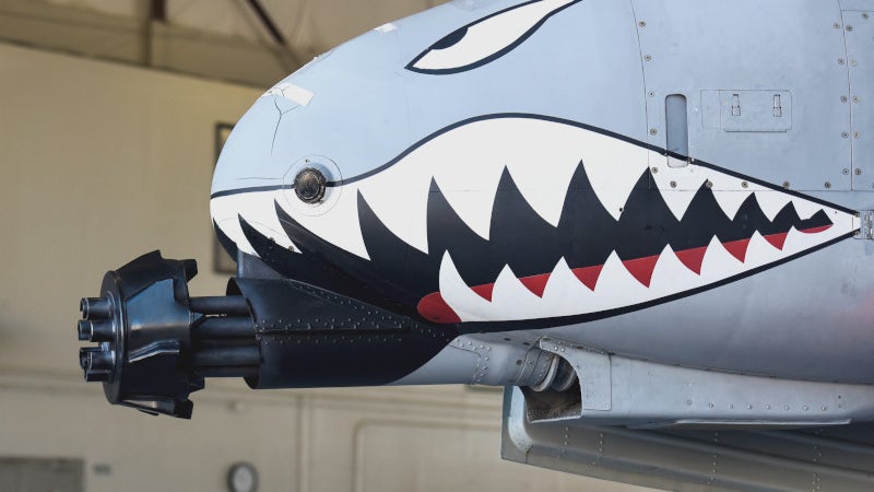 This A-10 Warthog Ground Trainer Still Has A ‘Tickler’ Muzzle Device On Its Cannon (Updated)