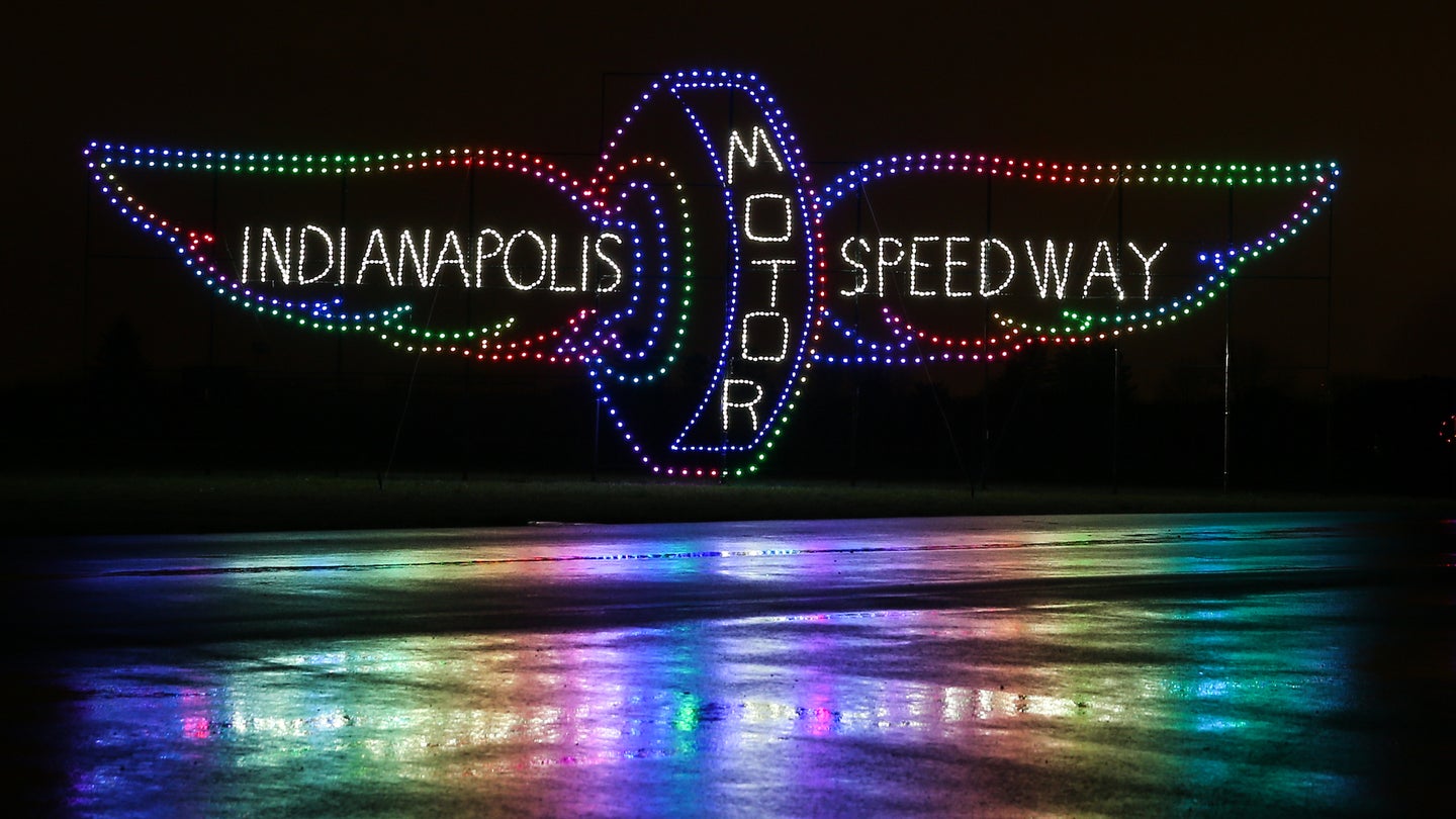 See What the Indianapolis Motor Speedway Looks Like Decorated With Millions of Holiday Lights