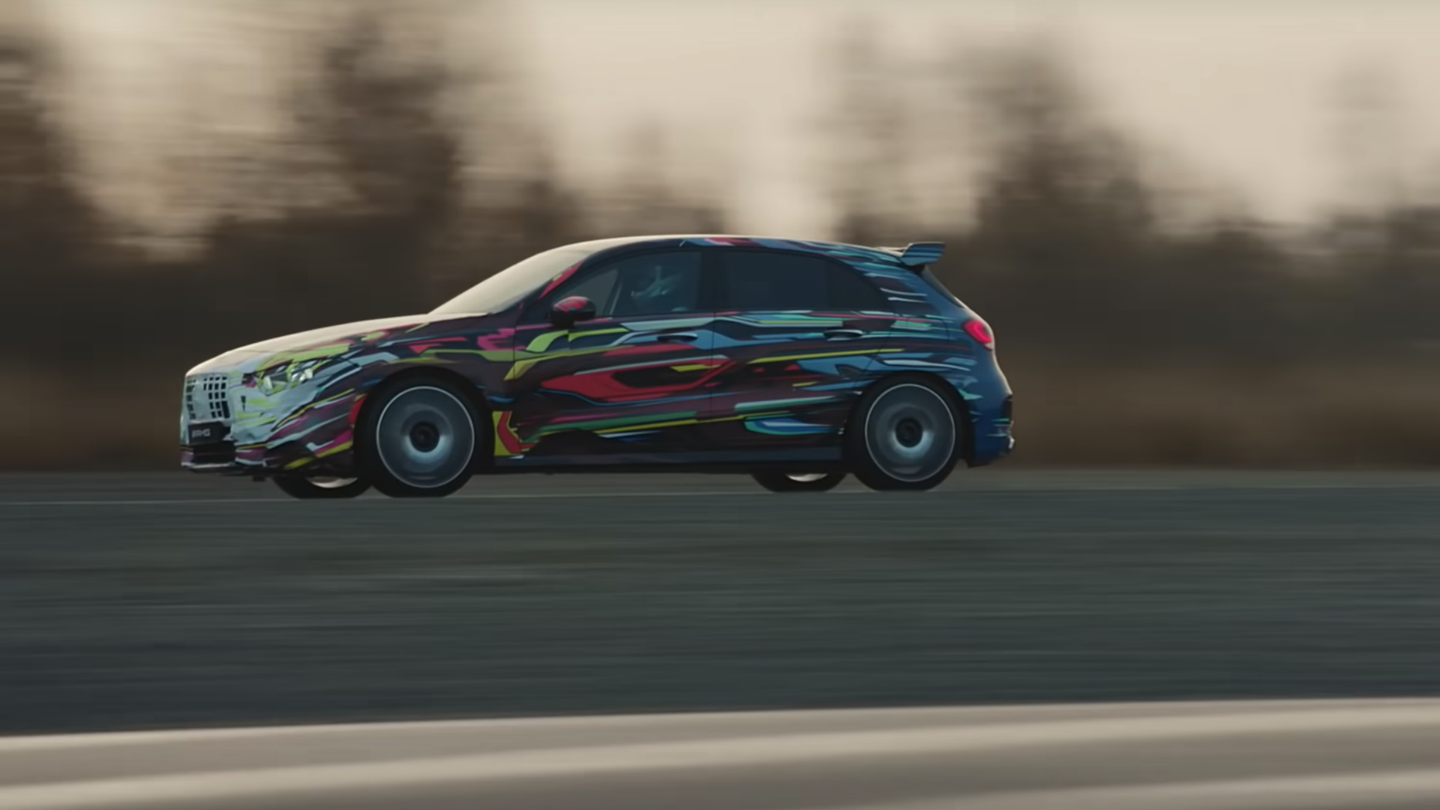 Watch the All-New Mercedes-AMG A45 Hoon Around a Race Track in Drift Mode