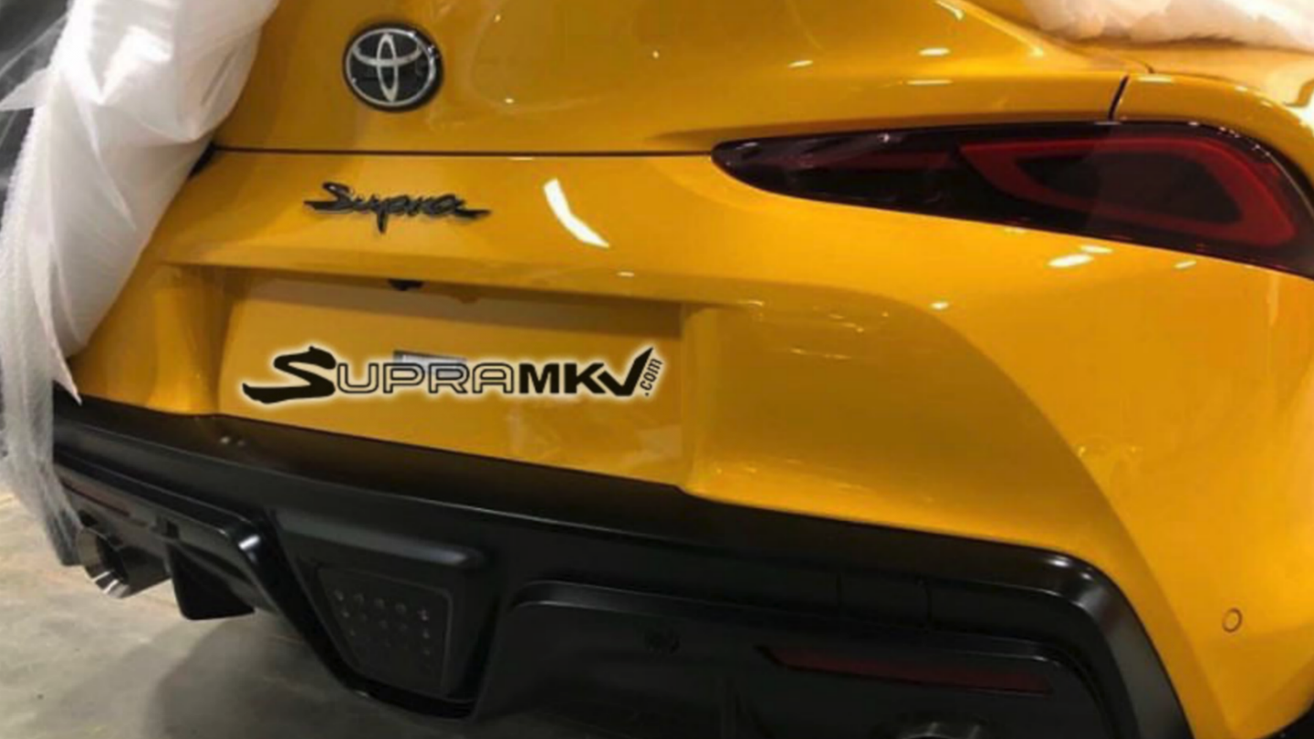 2020 Toyota Supra Rear End Photo Leaked Weeks Before Detroit Reveal