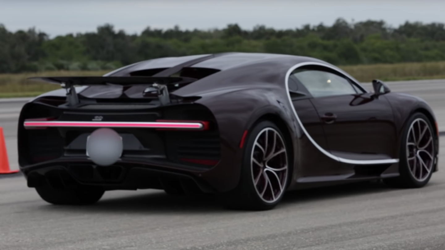 Watch a Bugatti Chiron Find Its Top Speed on a Former Space Shuttle Runway
