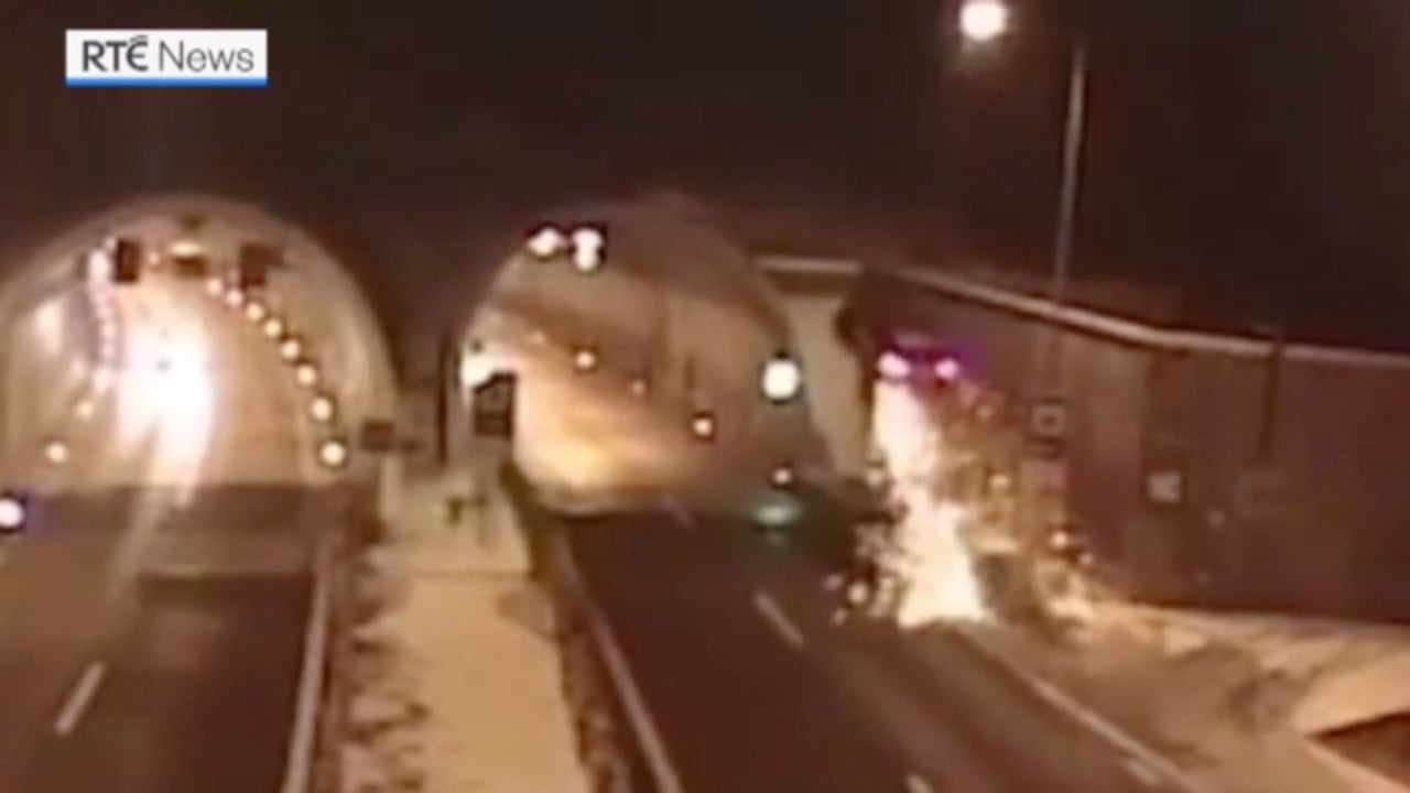 Watch a Sober, Sleepy Driver Launch His BMW Into the Top of a Tunnel