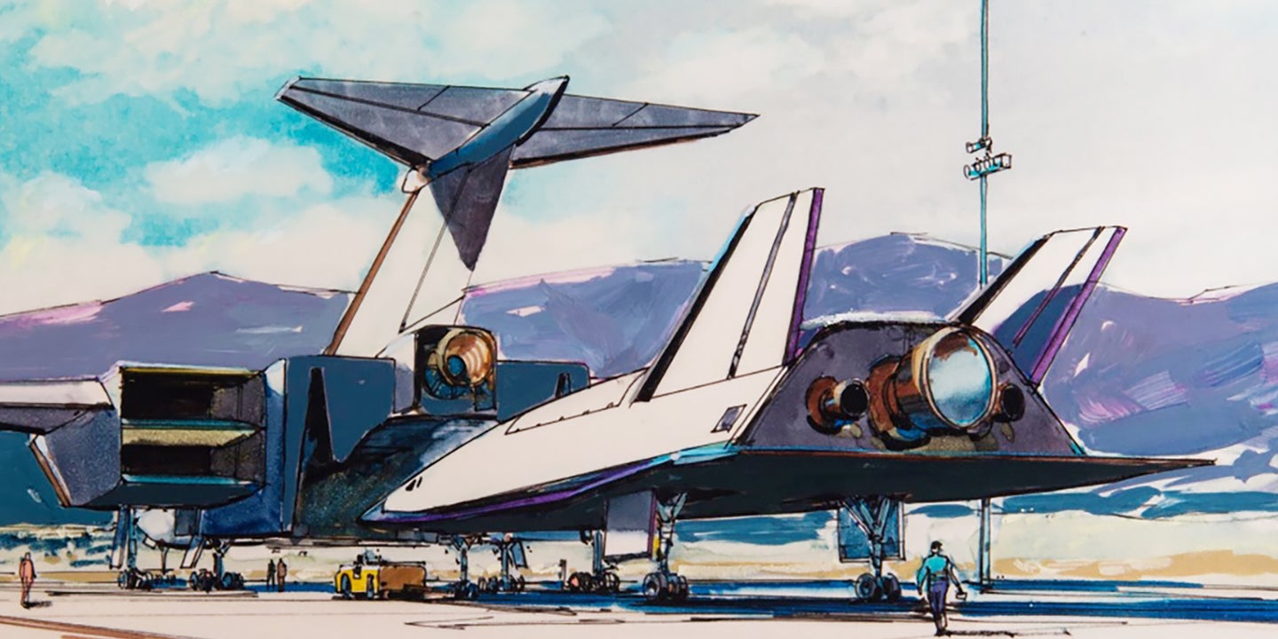 Is This Concept Art Of A Mysterious Space Launch Mothership A Missing Link In Area 51&#8217;s Past?