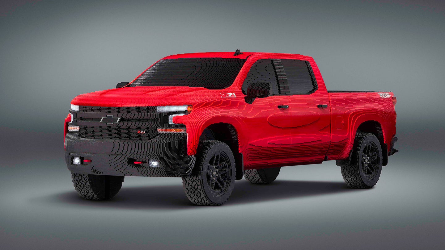 Chevrolet Debuts Full-Size Silverado Trail Boss Built Entirely of Lego at Detroit Auto Show
