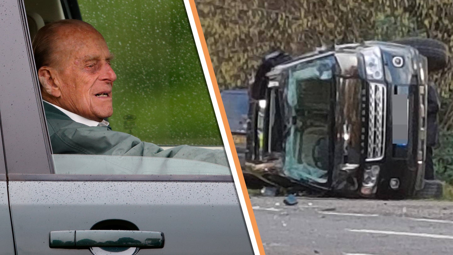 England’s 97-Year-Old Prince Philip Rolls Land Rover, Injures Two in Violent Crash