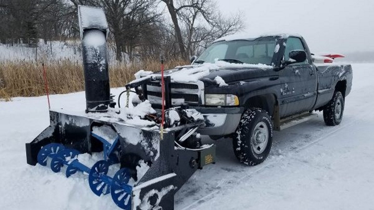 This Hot Rod Snowblower Is Powered by a Harley-Davidson V-Twin Engine