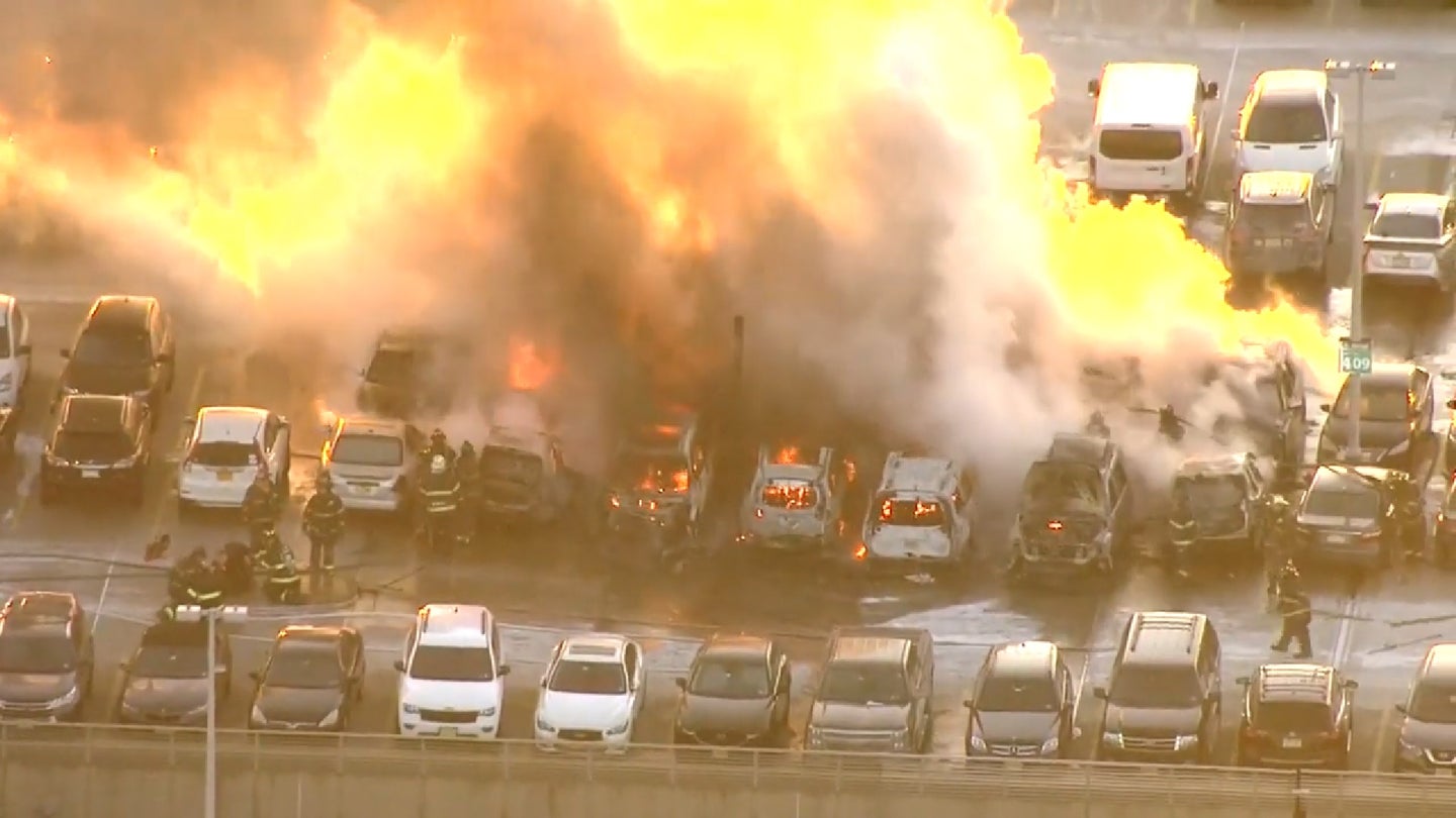 Parking Garage Fire at Newark Liberty Airport Burns 17 Cars to a Crisp