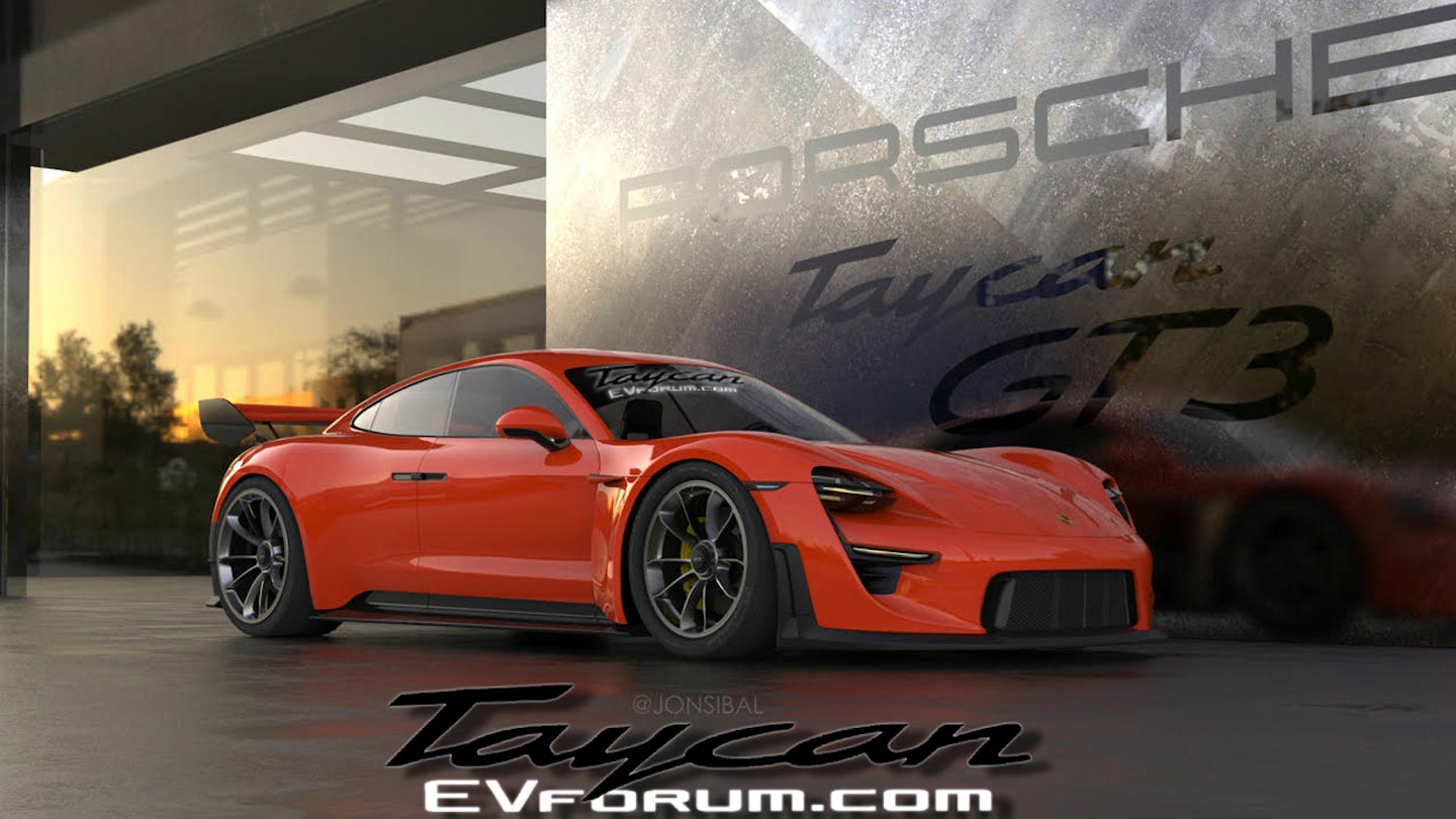 This Is What a Porsche Taycan GT3 Would Look Like—If It Existed
