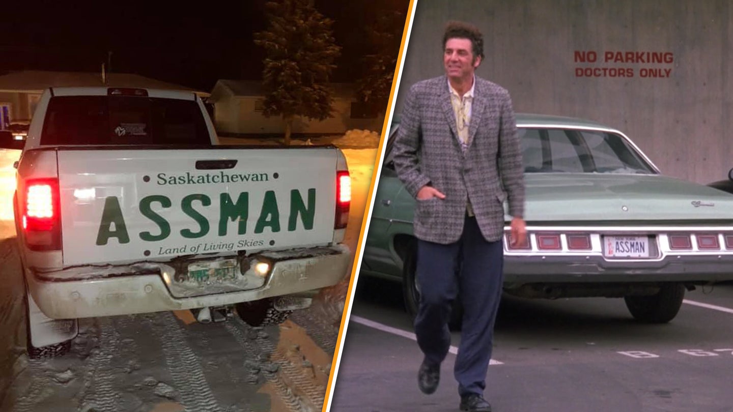 Assman Makes Giant Name Decal For His Truck After Vanity License Plate Gets Rejected