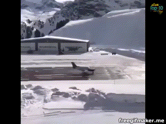 Watch This Plane Fail at Landing, Plow Straight Into a Snow Bank in the French Alps