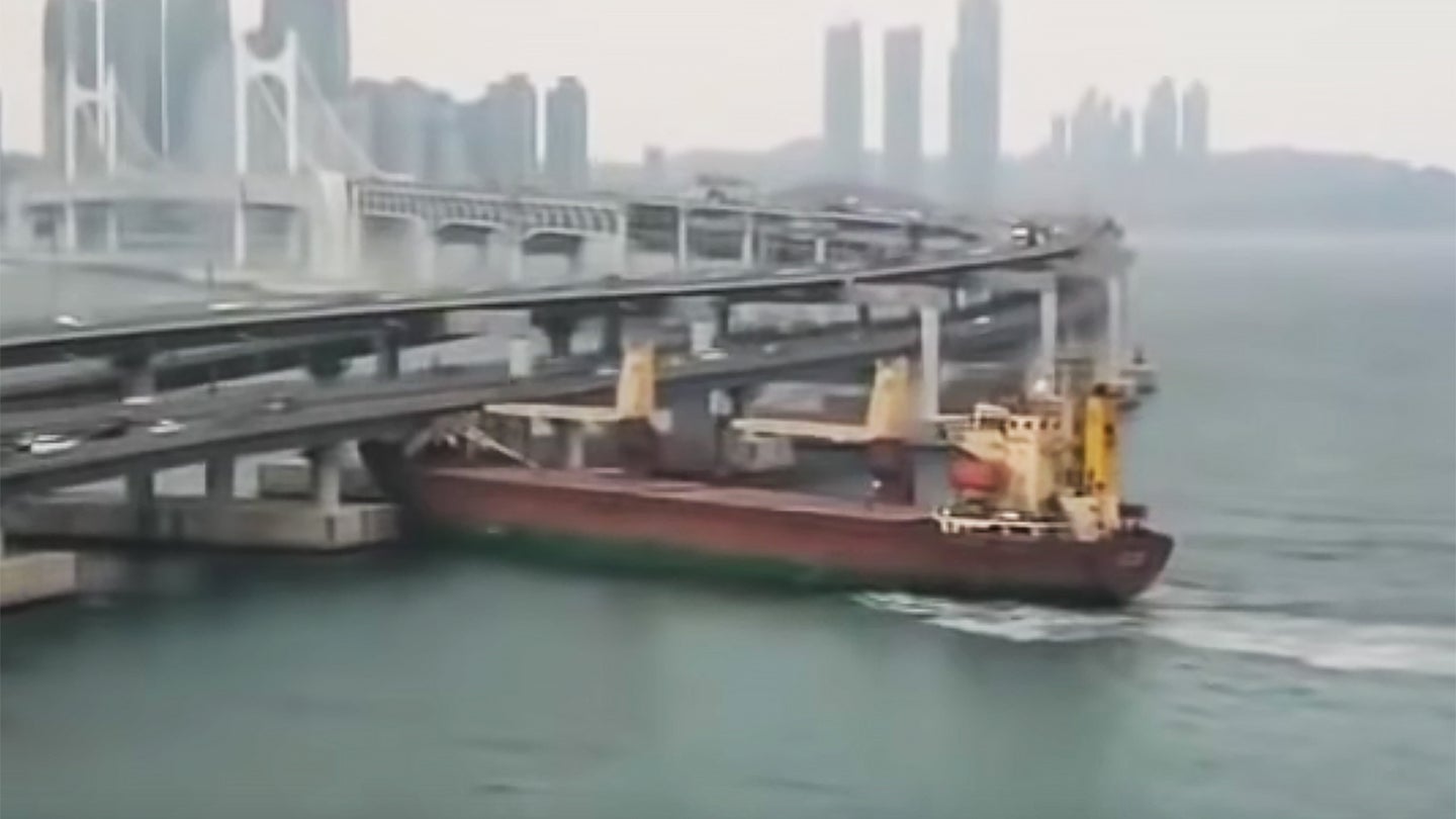 Cargo Ship Led by Drunk Russian Captain Crashes Into Major South Korea Bridge