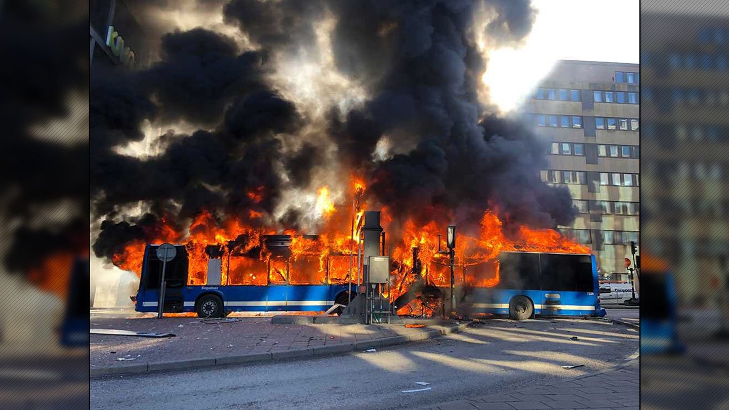 Watch a City Bus Explode When It Collides With a Low Overhead Tunnel