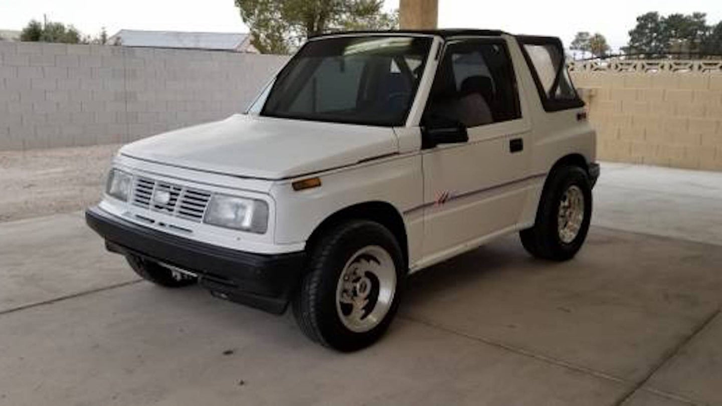 Behold a 9.8-Second Geo Tracker With a Dirty Little Secret: A 6.0-Liter Turbo LS V8