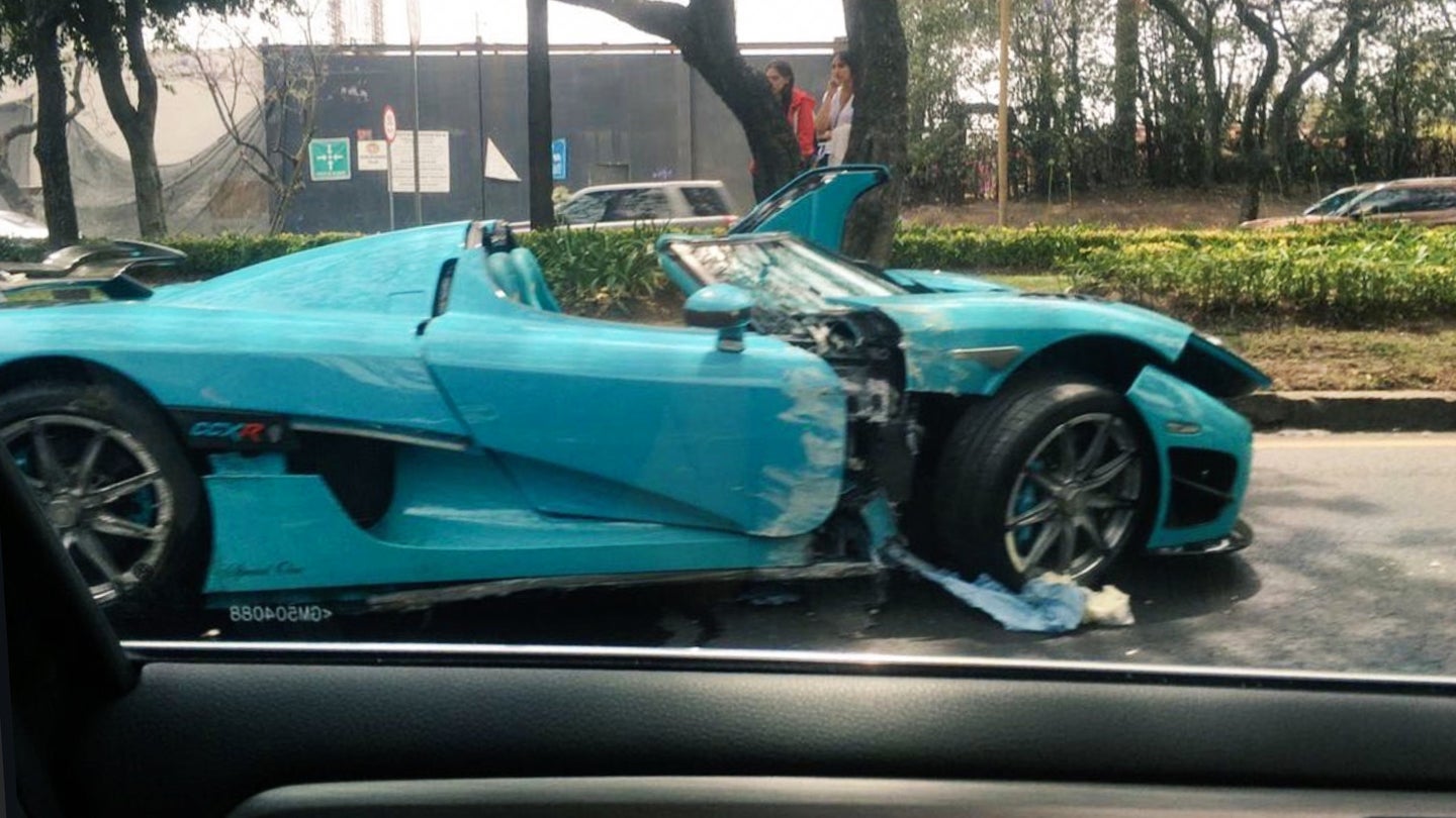$2.3 Million, 1-of-2 Koenigsegg CCXR Special Edition Wrecked in Mexico City