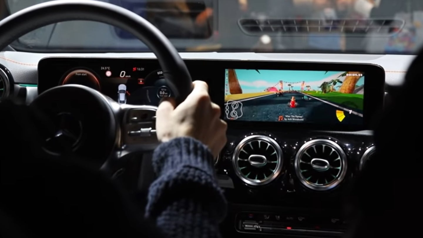 The New Mercedes-Benz CLA Lets You Play <em>Mario Kart</em> on Its Infotainment Screen