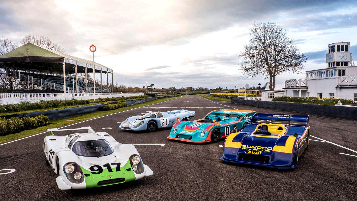 Watch Four Immaculate Porsche 917s Take to the Track at Goodwood’s Annual Member’s Meeting
