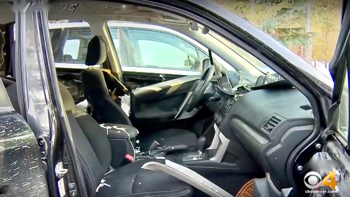 Naughty Bear Trashes 2014 Subaru Forester in Search for Gummy Bears, Poops in Back Seat