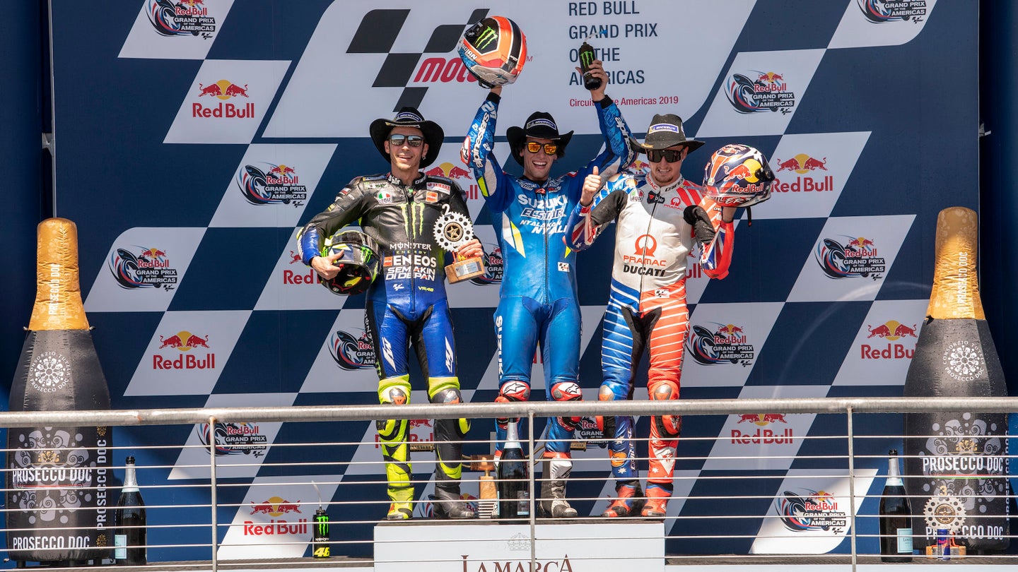 Suzuki&#8217;s Alex Rins Wins 2019 MotoGP Grand Prix of The Americas, Valentino Rossi Follows in Second