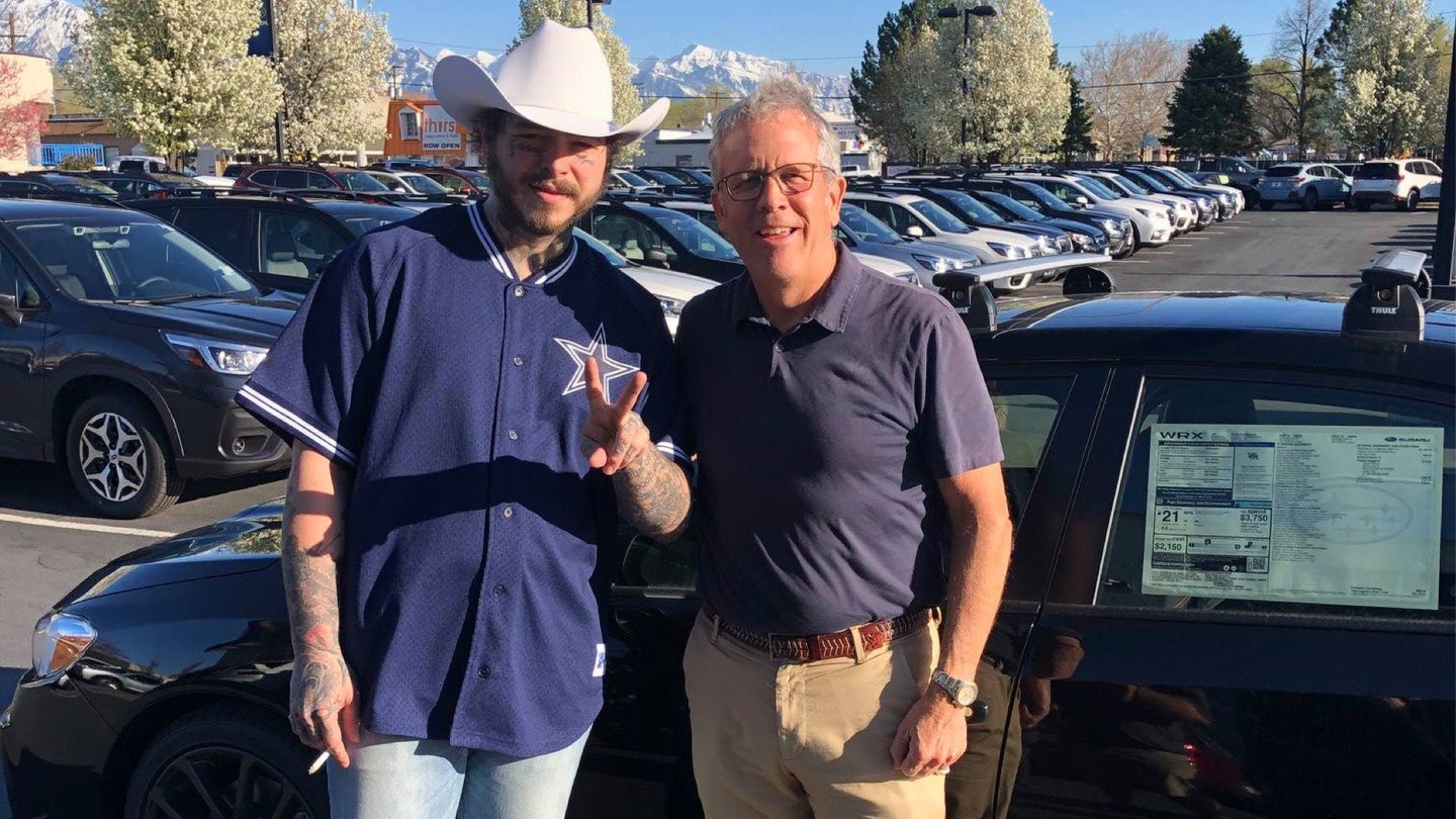 Exceedingly Chill Dude Post Malone Bought a Subaru WRX and Hung Out With Fans at the Dealership