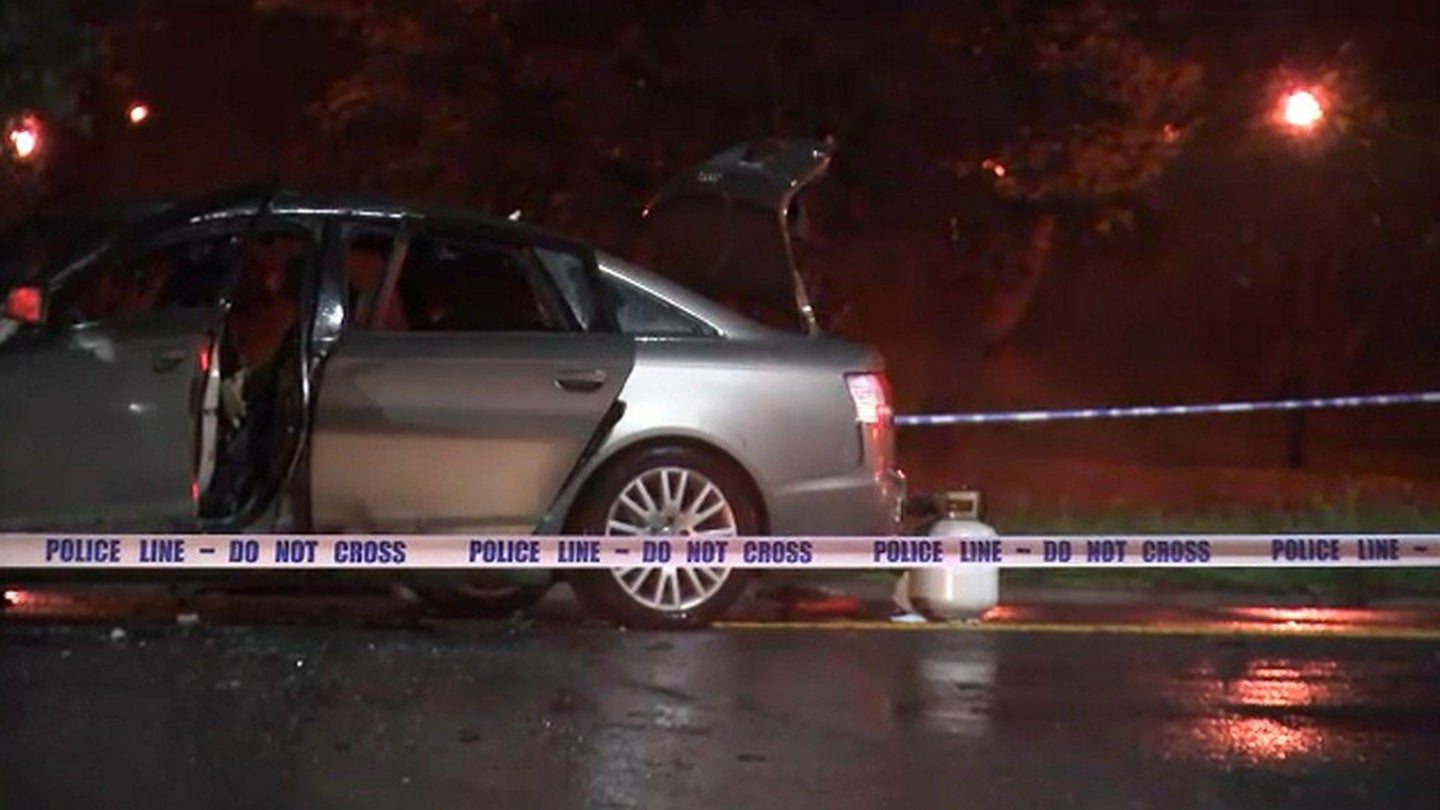 NYC Toddler Dies Inside Burning Audi A6 After Doors Were Chained Shut, Dad Ran Away