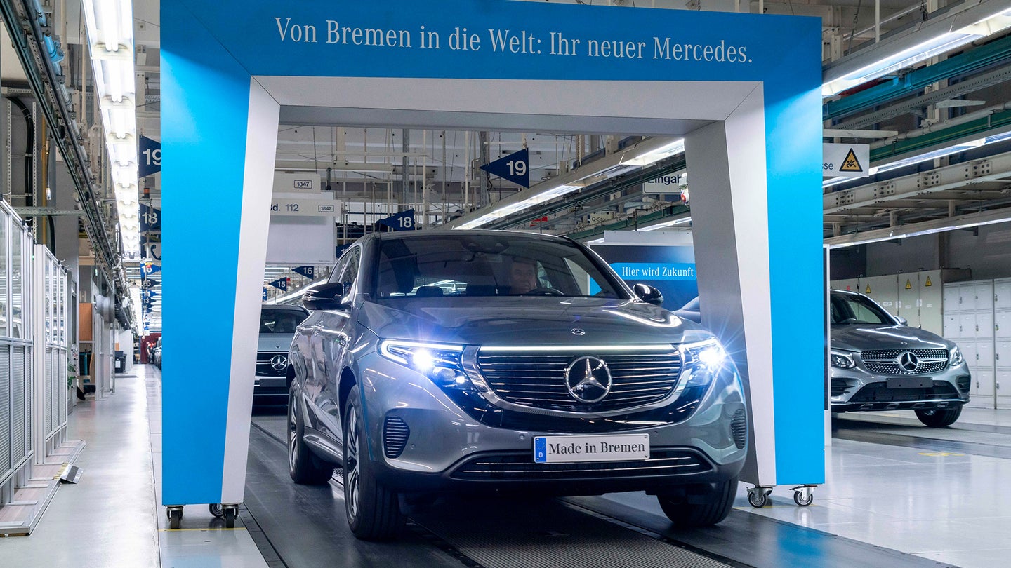 First-Ever Mercedes-Benz EQC Electric SUV Rolls Off Production Line in Germany