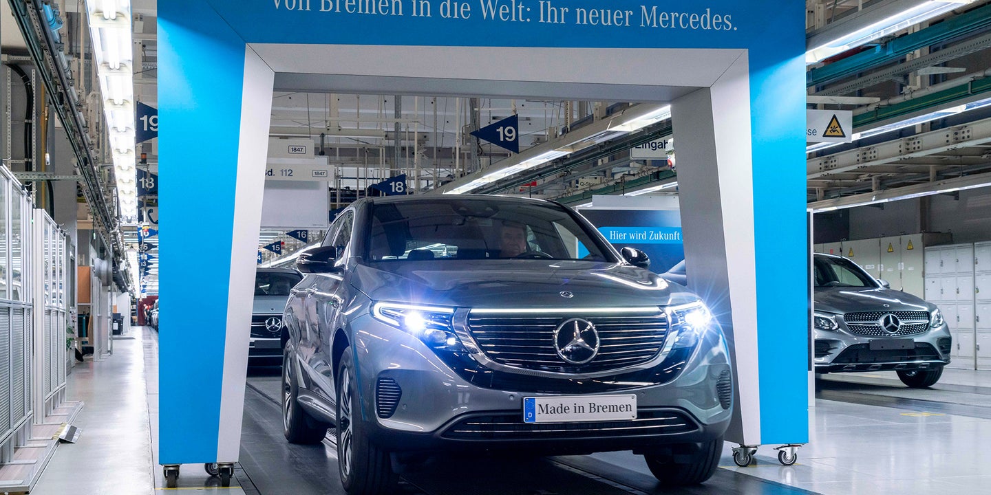 First-Ever Mercedes-Benz EQC Electric SUV Rolls Off Production Line in Germany