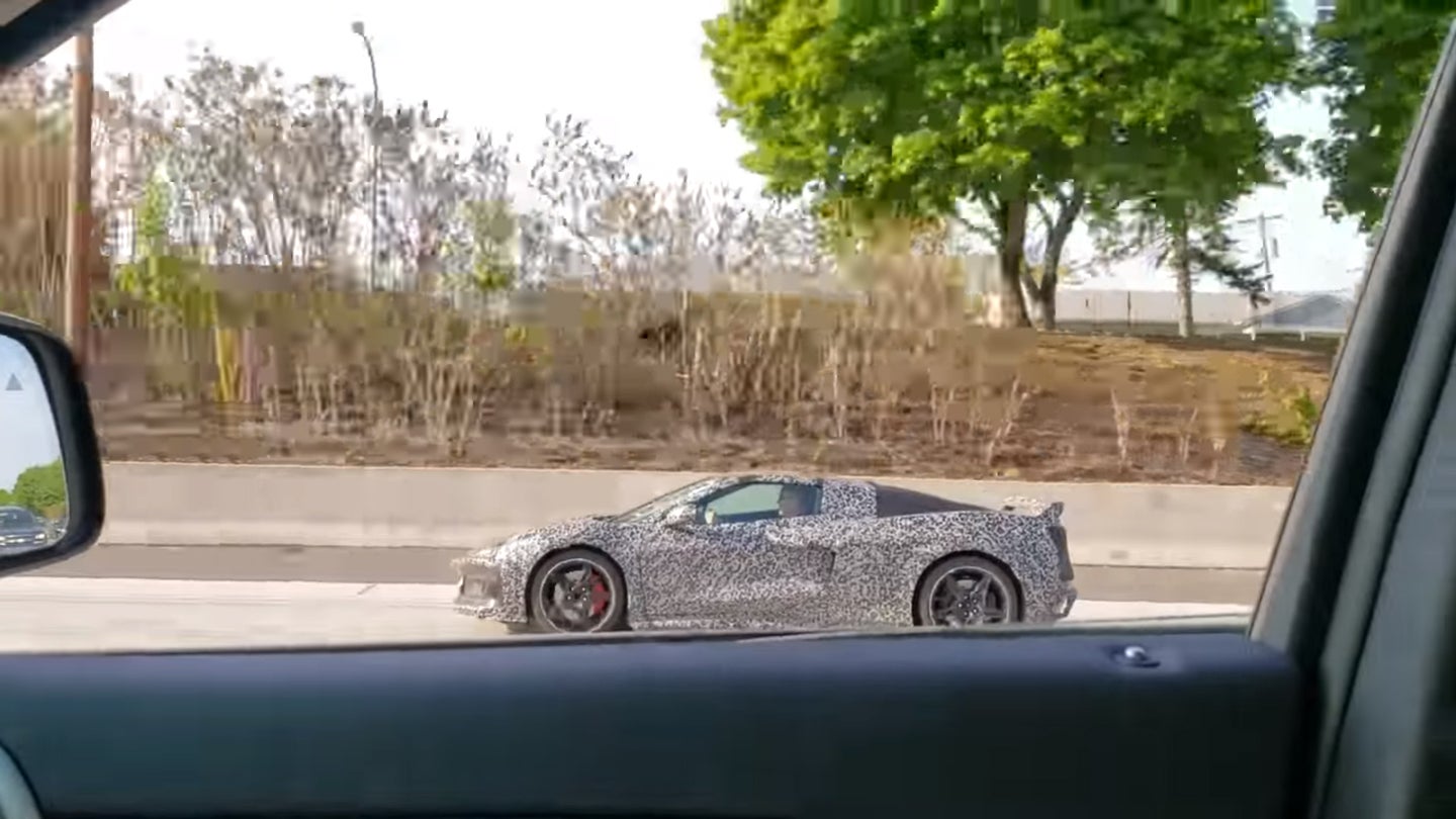 Listen to the Mid-Engined Chevrolet Corvette C8 Strut Its V8 Engine on the Highway