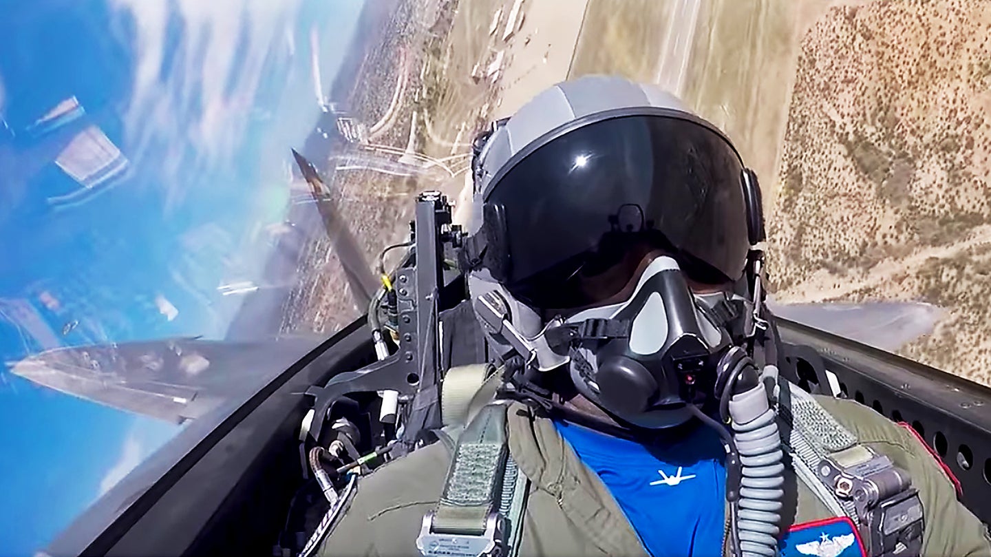 Watch This Ultra Rare Cockpit Video Of An F-22 Raptor Blasting Through The Skies