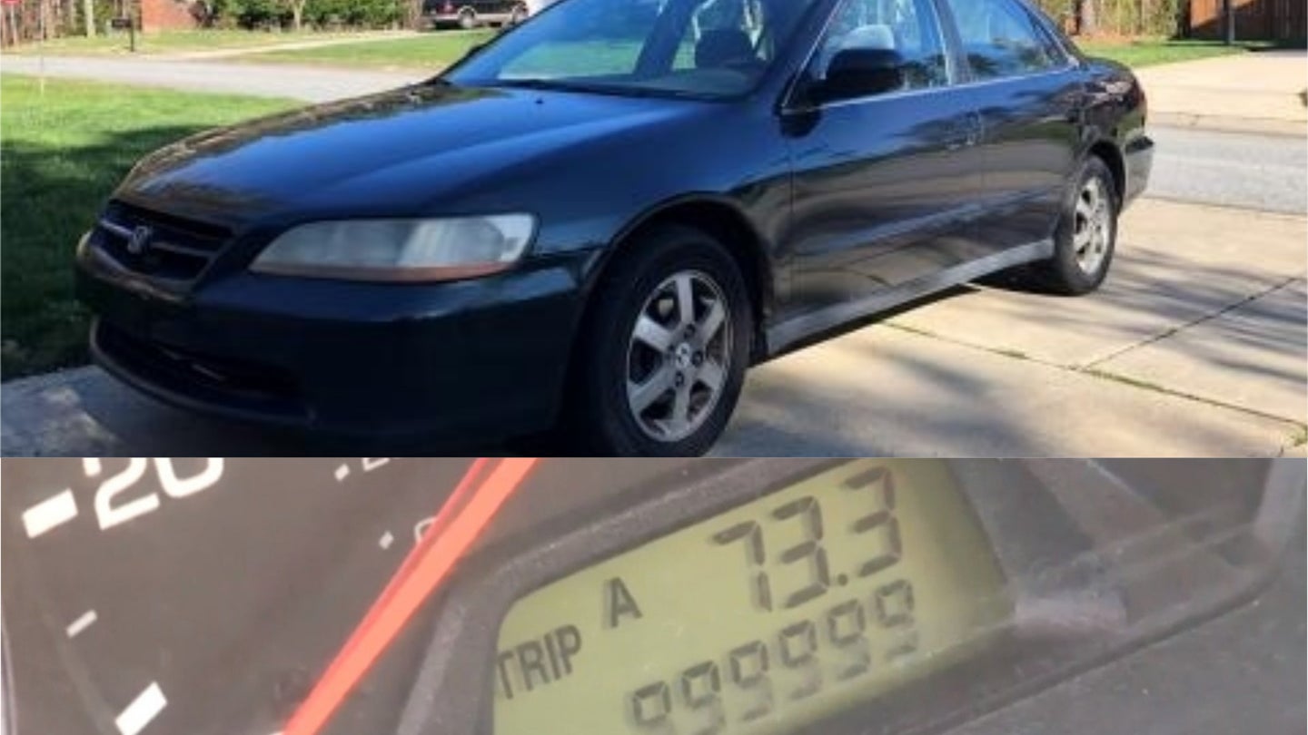 2000 Honda Accord With Over 1 Million Miles Surfaces in North Carolina