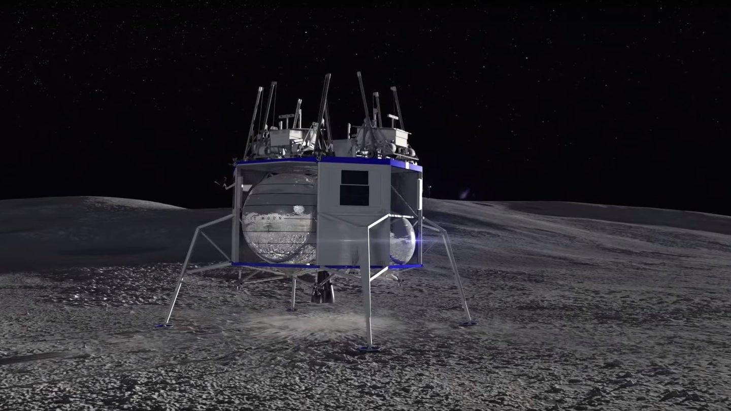 Jeff Bezos&#8217; Blue Origin Space Venture Unveils Lunar Lander, Rover, and Rocket