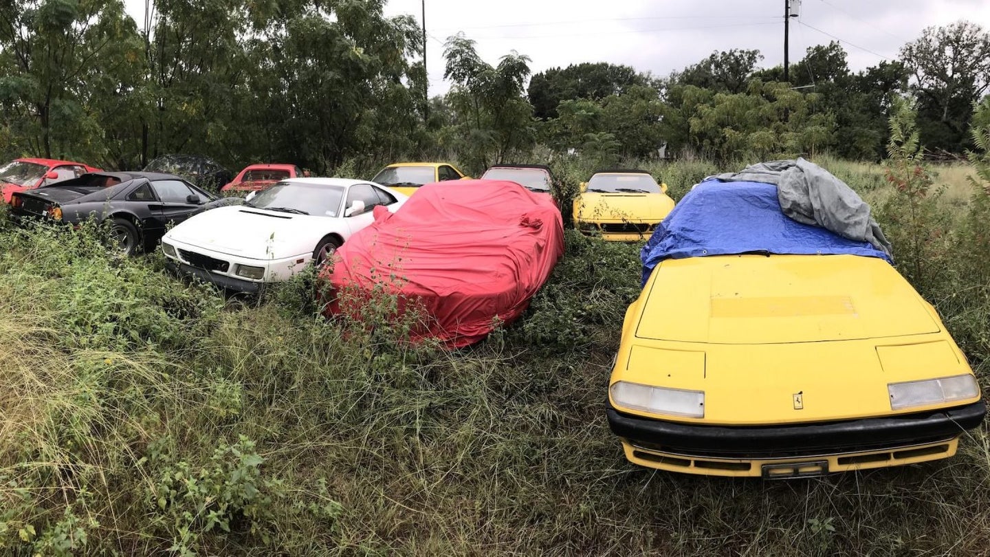 The Mysterious Story Behind Field With More Than Dozen Abandoned Ferraris, Other Exotics