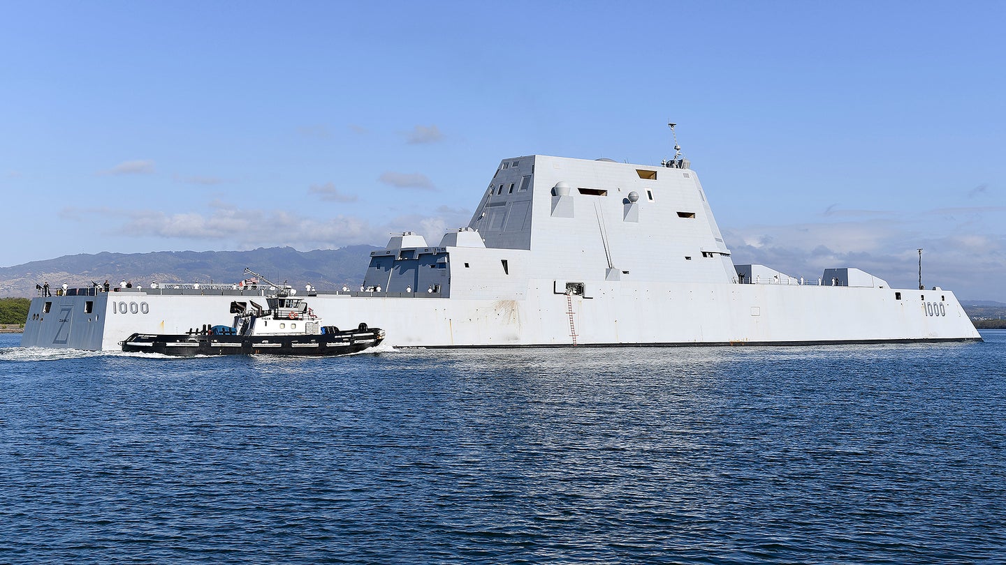 Navy&#8217;s Stealth Destroyers Now Part Of Experimental Squadron Alongside Drone Ships