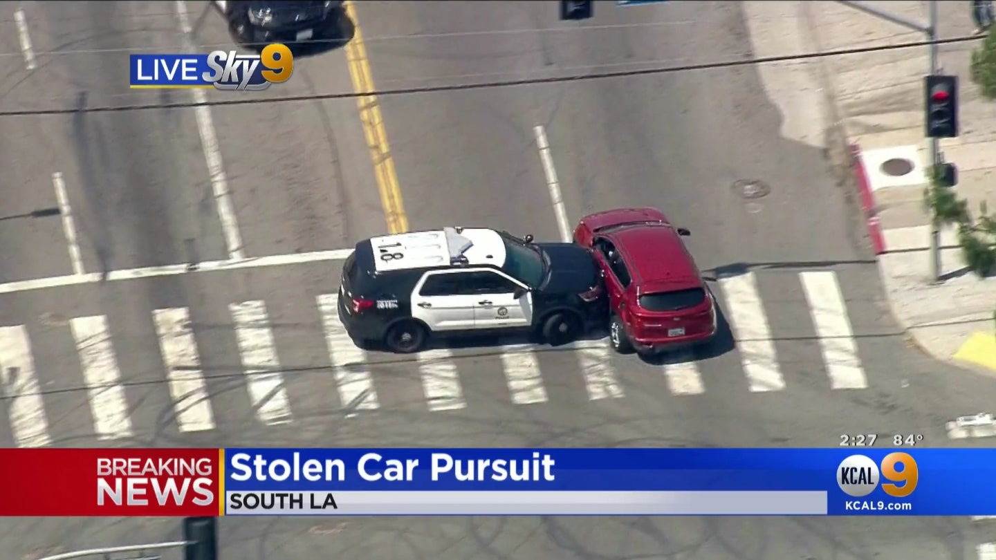 Cop&#8217;s Epic PIT Maneuver Brings Los Angeles Police Chase to Dramatic End
