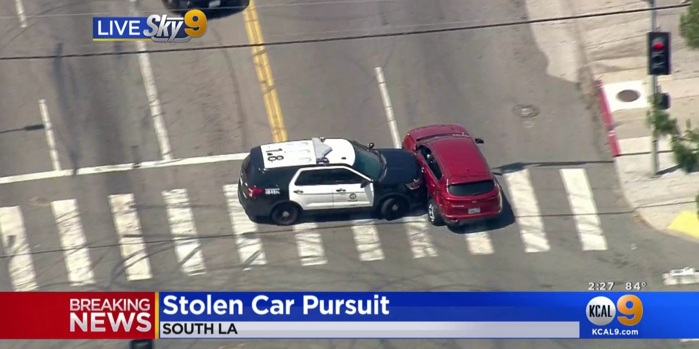 Cop&#8217;s Epic PIT Maneuver Brings Los Angeles Police Chase to Dramatic End