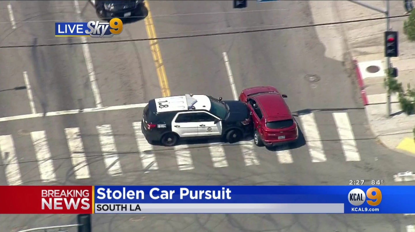 Cop’s Epic PIT Maneuver Brings Los Angeles Police Chase to Dramatic End
