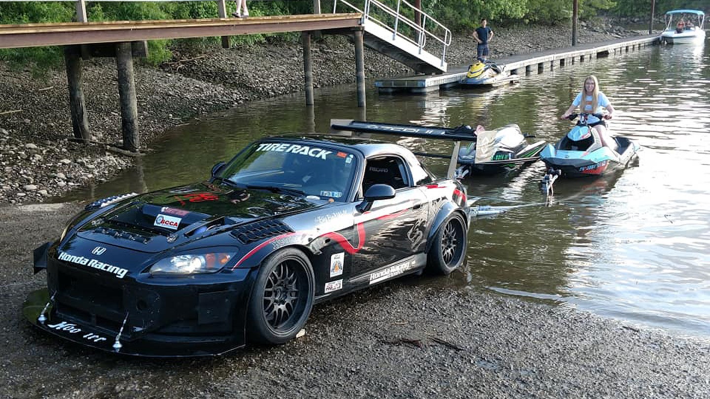 Hero Towing Jet Skis in Honda S2000 Proves Not Everyone Needs a Pickup Truck