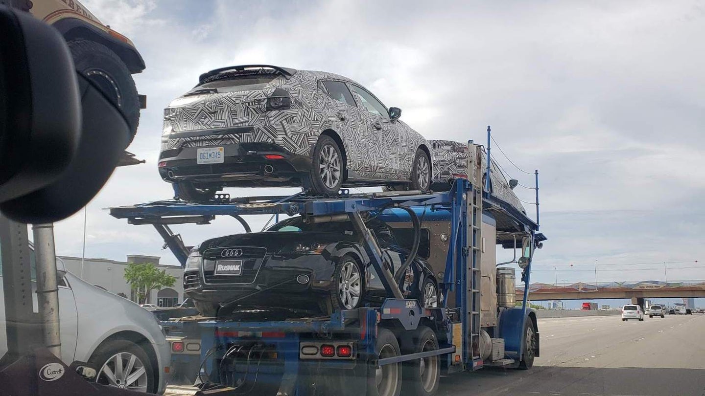 Possible Mazdaspeed3 Hatch and Sedan Prototypes Spotted in Heavy Camouflage