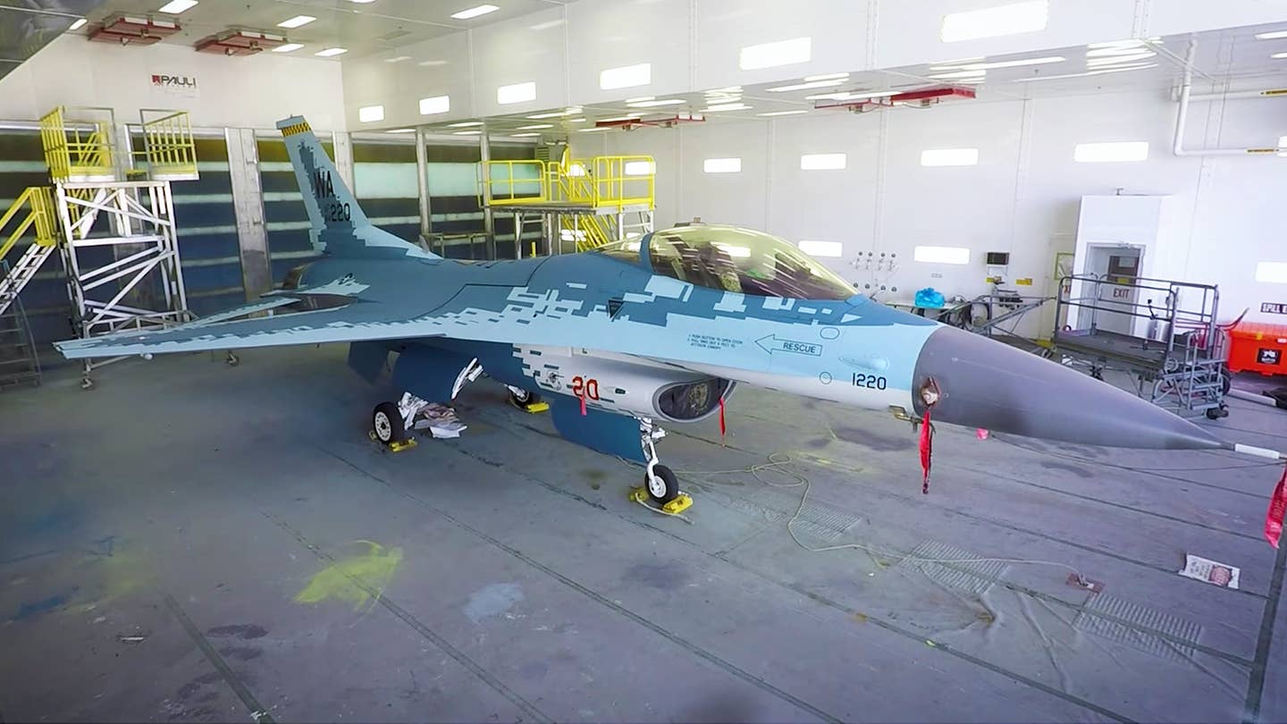 Air Force F-16 Aggressor Jet Emerges In Highly Anticipated &#8220;Ghost&#8221; Paint Scheme