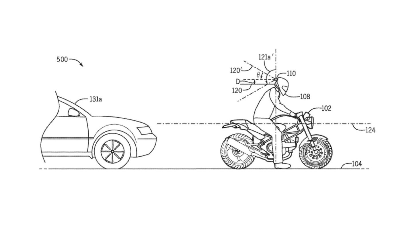 Honda Patents Rear-Facing Motorcycle Helmet Radar