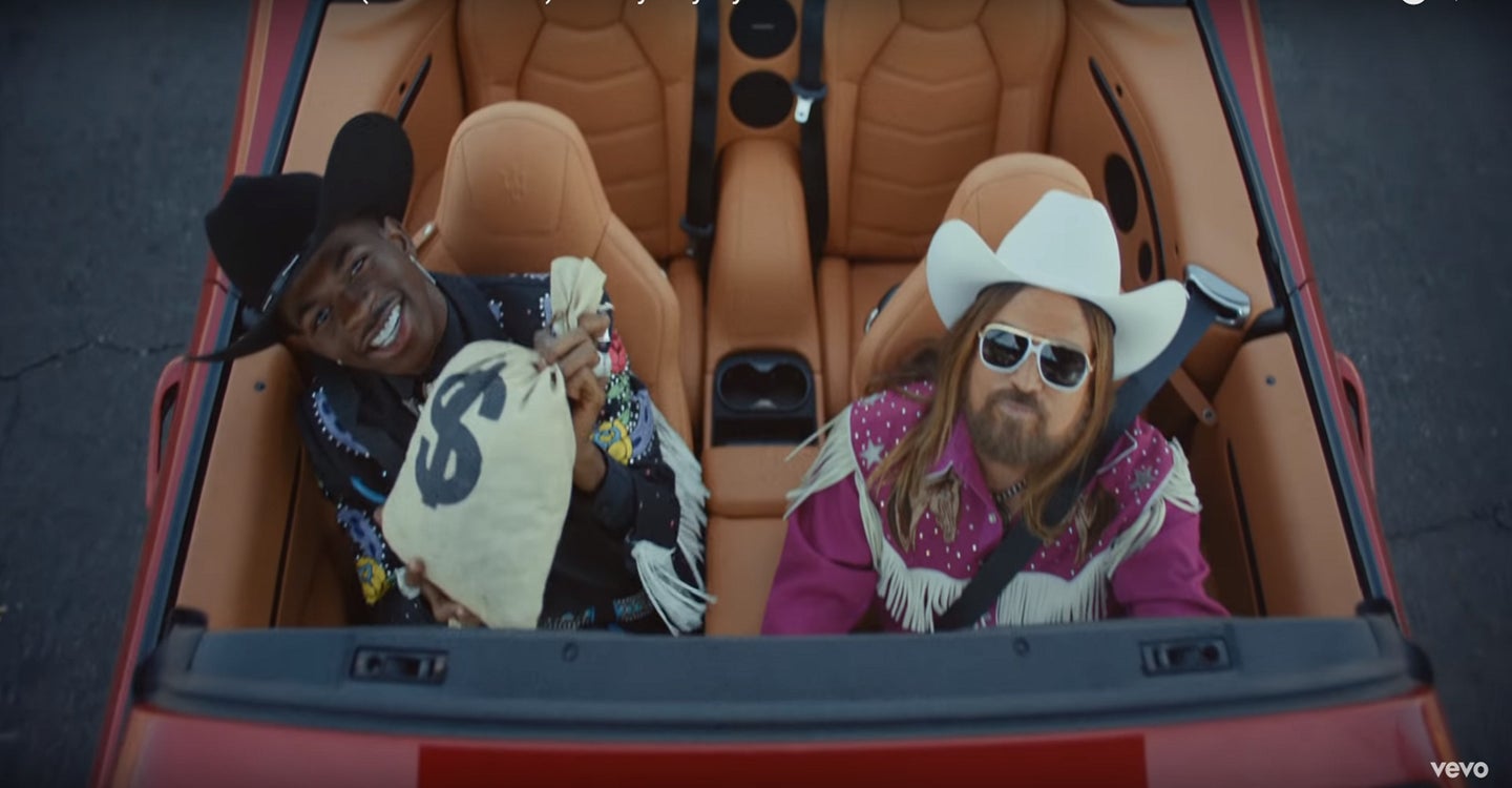 ‘Old Town Road’ Rapper Lil Nas X Surprises Billy Ray Cyrus With Maserati GranTurismo Convertible
