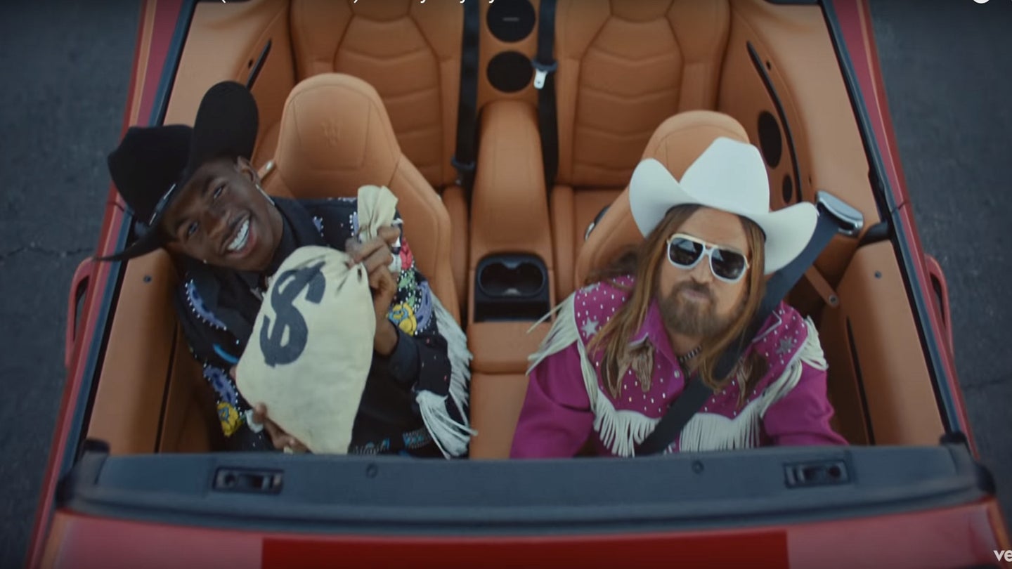 ‘Old Town Road’ Rapper Lil Nas X Surprises Billy Ray Cyrus With Maserati GranTurismo Convertible