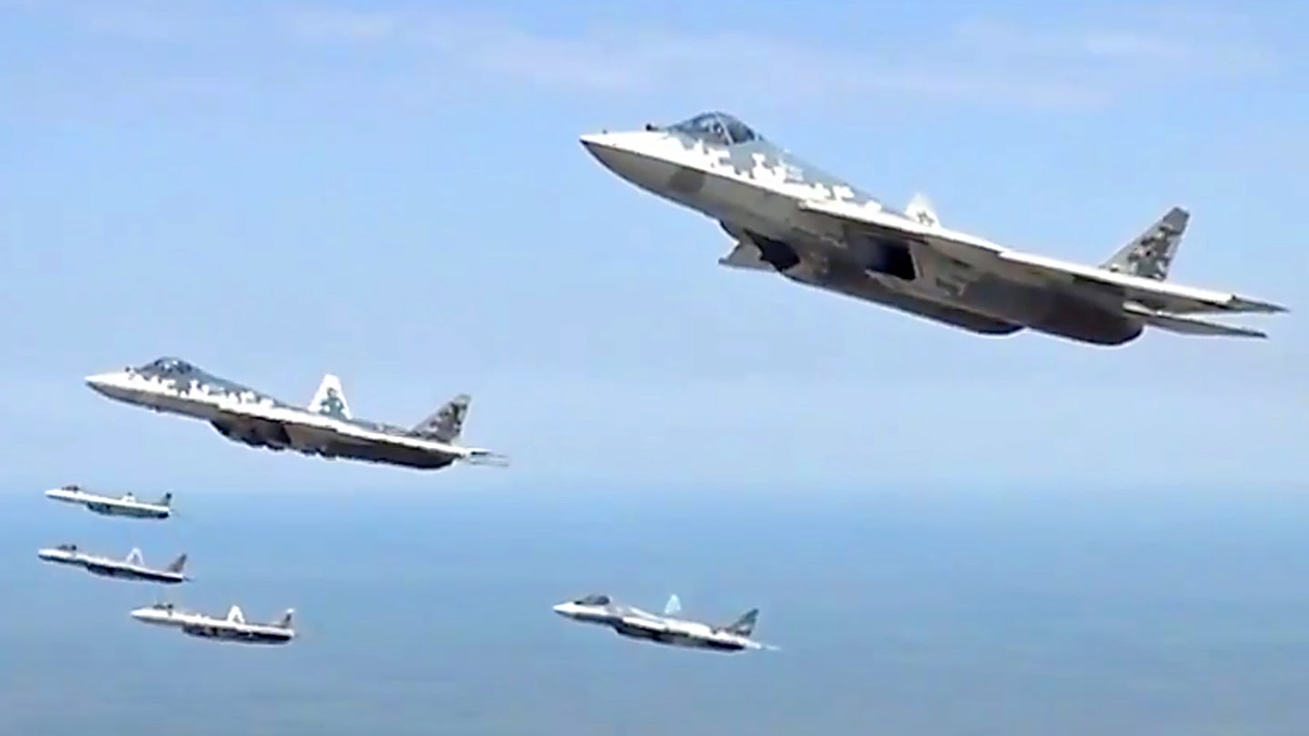 Half Of Russia’s Su-57 Fleet Escorted Putin To Military Test Facility Ahead Of Pompeo Meeting (Updated)