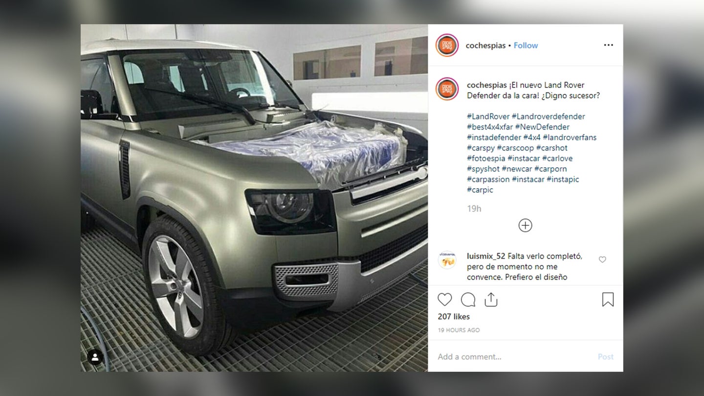 It Looks Like the 2020 Land Rover Defender Just Leaked on Instagram
